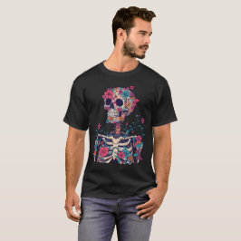 ドクロの花 グラフィック ダーク エステティック ゴシック Tシャツ