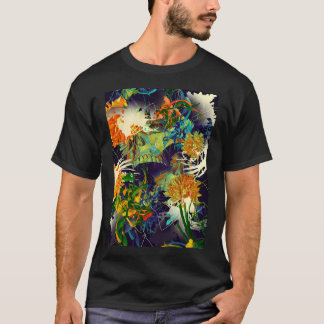 ドクロの花 Tシャツ
