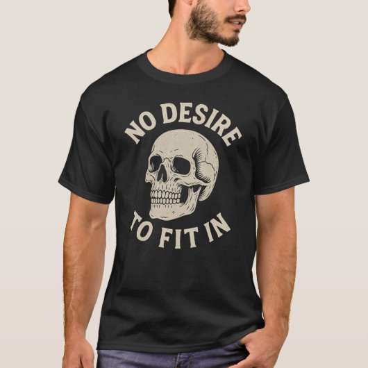 ドクロの非順応主義Tシャツ Tシャツ (正面)