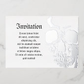 ドクロの顔 箔招待状 (正面)