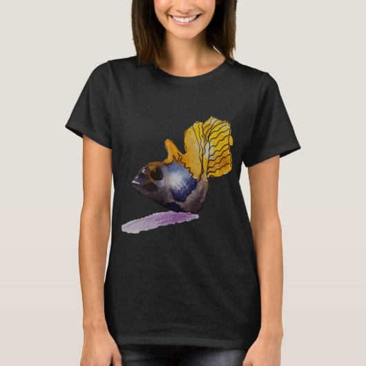 ドクロの魚 Tシャツ (正面)