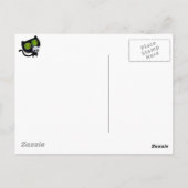 ドクロの黒いハロウィン猫 ポストカード (裏面)