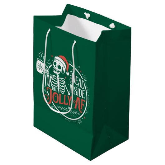 ドクロサンタのクリスマス Dead Inside But Jolly ミディアムペーパーバッグ (正面アングル)