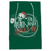 ドクロサンタのクリスマス Dead Inside But Jolly ミディアムペーパーバッグ (正面)