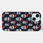 ドクロサンタ ゴシッククリスマス 青ひげ パターン Case-Mate iPhoneケース (裏面 (横))