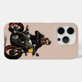 🏍️ ドクロヘルメット バイクに乗るライダー Case-Mate iPhoneケース (裏面 (横))