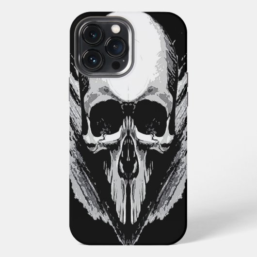 ドクロベクター ポスター iPhoneケース (裏面)