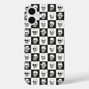 ドクロモザイクアート iPhone 16 PLUSケース
