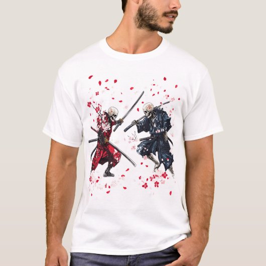 ドクロ侍決闘 Tシャツ (正面)