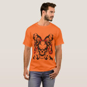 ドクロ入りトライバルTシャツ Tシャツ (正面フル)