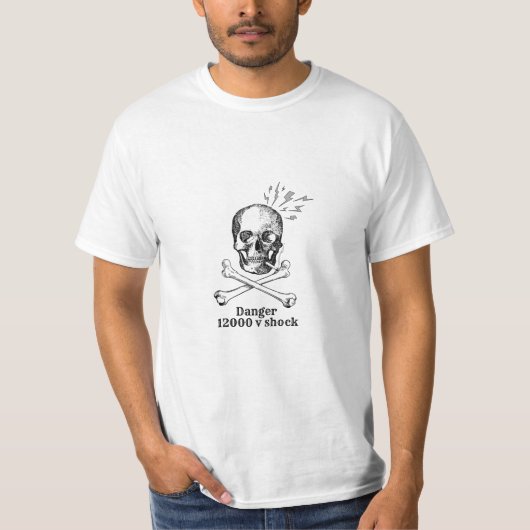 ドクロ危険テーマTシャツ Tシャツ (正面)