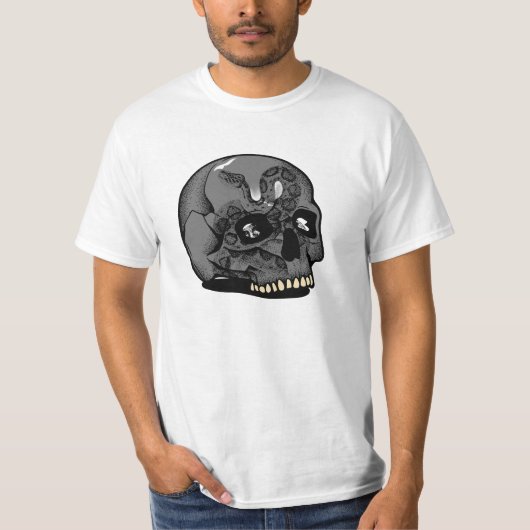 ドクロ反逆ストリートカルチャー Tシャツ (正面)