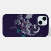 ドクロ宇宙飛行士が仕事中 – スペースゲーマー Case-Mate iPhoneケース (裏面 (横))