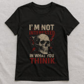 ドクロ宣言Tシャツ; 興味ないです Tシャツ