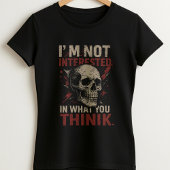 ドクロ宣言Tシャツ; 興味ないです Tシャツ