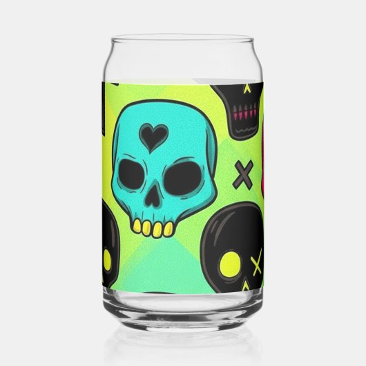 ドクロ柄 ガラス缶 (裏面)
