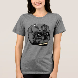 ドクロ柄 女性用Tシャツ トライブレンドＴシャツ