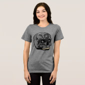 ドクロ柄 女性用Tシャツ トライブレンドＴシャツ (正面全面)