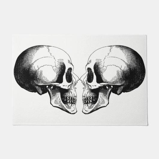 ドクロ玄関マット ドアマット (正面)