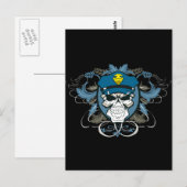 ドクロ警察官 ポストカード (正面/裏面)