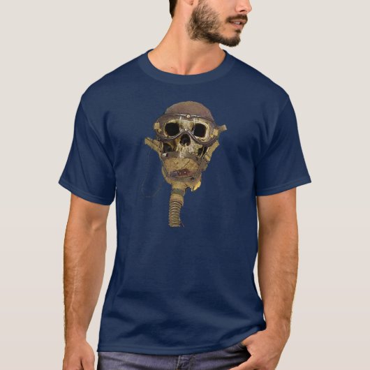 ドクロ革ヘルメット Tシャツ (正面)