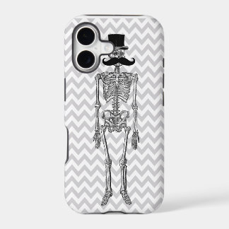 ドクロ髭 グレーiPhoneケース