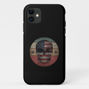 ドクロ アメリカ国旗 愛国心 ギフト iPhone 11 ケース