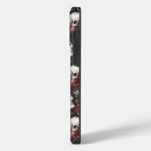 ドクロ ゴシック 赤いバラ模様 iPhoneケース (左側面)