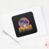 ドクロ サマー ハット スクエアシール (封筒)