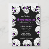 ドクロ・スプークタキュラー 大人ハロウィンパーティー 招待状 (正面)