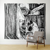 ドクロ タペストリー (インサイチュ(横))