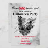 ドクロ ハロウィンパーティー 招待状 (正面/裏面)