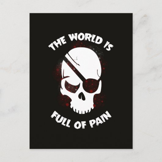 ドクロ ハロウィン 闇 黒 怖い ポストカード (正面)