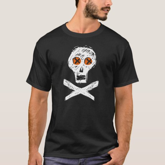 ドクロ+バツ Tシャツ (正面)