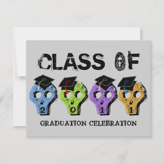 ドクロ 卒業クラス 2011 招待状 5 (正面)