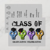 ドクロ 卒業クラス 2011 招待状 5 (正面/裏面)