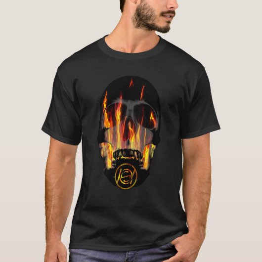 ドクロ 炎の炎 Tシャツ (正面)