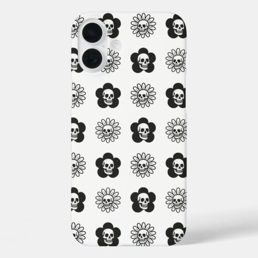 ドクロ 花 Case-Mate iPhoneケース (裏面)