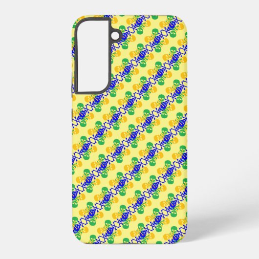ドクロ＆骨の柄 SAMSUNG GALAXYケース (裏面)