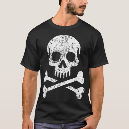 ドクロ 骨十字 海賊旗 Tシャツ (正面)