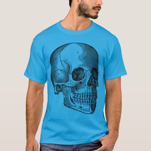 ドクロ - 黒 Tシャツ (正面)