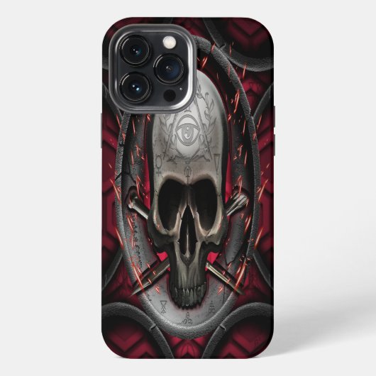 ドクロ Ars Longa Vita Brevis iPhoneケース (裏面)