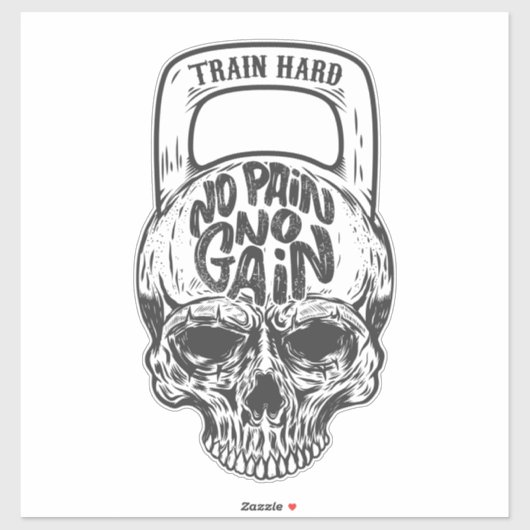 ドクロ No Pain No Gain シール (シート)