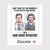 ドク実在ター対アマチュアHamラジオオペレーター シール (シート)