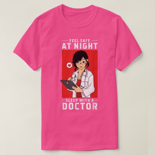 ドク感じターと夜の睡眠で安全Arzt Arztkit Tシャツ (デザイン正面)
