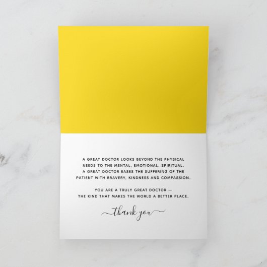 ドク感謝していスよ想像りも君のような医者だ サンキューカード (内部)