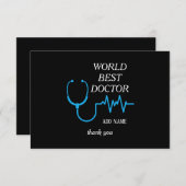 ドク最高のターが世界で最も高いドクを評価 サンキューカード (正面/裏面)