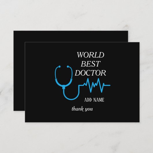 ドク最高のターが世界で最も高いドクを評価 サンキューカード (正面/裏面)