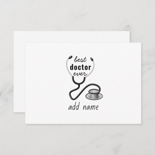 ドク最高のターが世界で最も高いドクを評価 サンキューカード (正面/裏面)