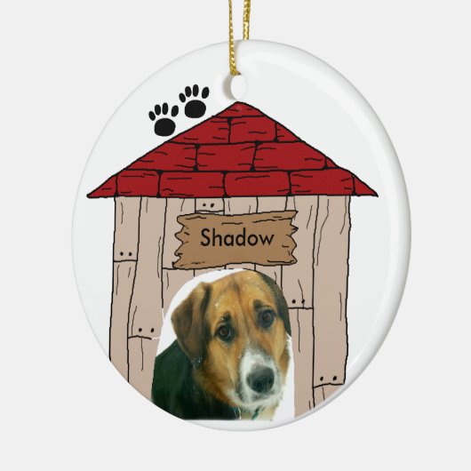 ドグカスタマイズウズ犬フォトキープサケ セラミックオーナメント (左)